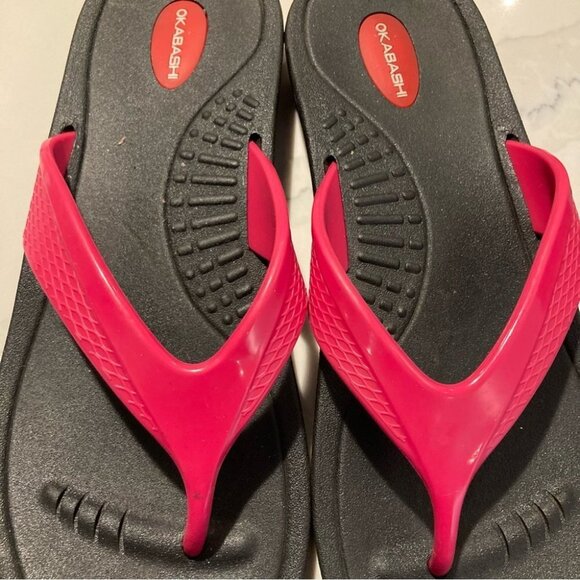 OKABASHI  Sz L Flip Flop Thong Sandals - Picture 7 of 11